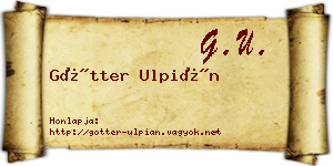 Götter Ulpián névjegykártya